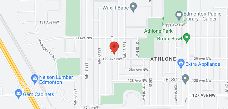 map of 12907 133 ST NW